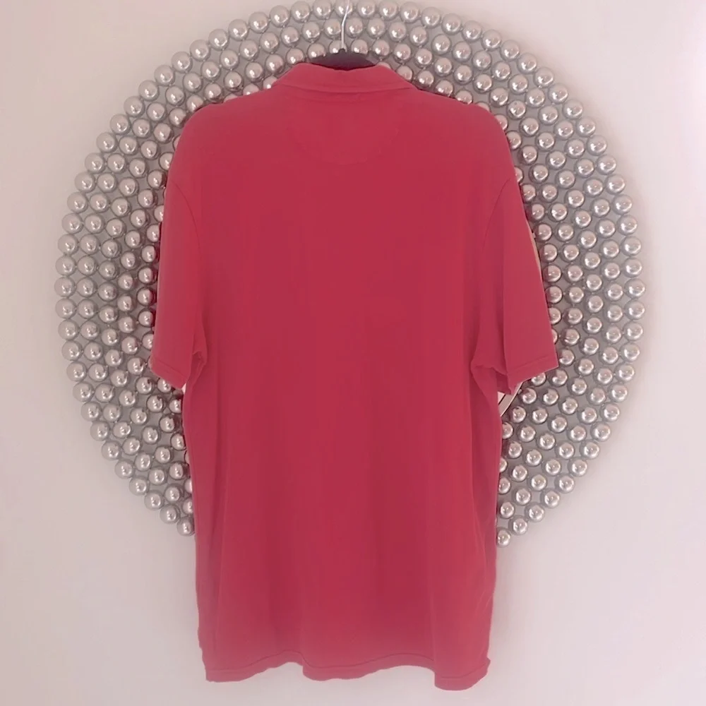 Johnnie-O Surfside Garment Dyed Pique Polo Shirt in Malibu Red - Picture 4 of 5